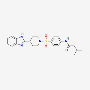 N-(4-((4-(1H-benzo[d]imidazol-2-yl)piperidin-1-yl)sulfonyl)phenyl)-3-methylbutanamide