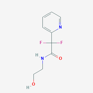 2,2-difluoro-N-(2-hydroxyethyl)-2-(pyridin-2-yl)acetamide