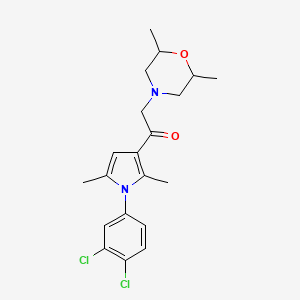 molecular formula C20H24Cl2N2O2 B2624880 1-(1-(3,4-dichlorophenyl)-2,5-dimethyl-1H-pyrrol-3-yl)-2-(2,6-dimethylmorpholino)ethanone CAS No. 500198-70-9
