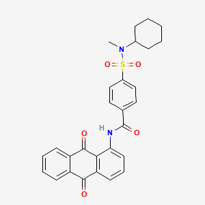 4-(N-cyclohexyl-N-methylsulfamoyl)-N-(9,10-dioxo-9,10-dihydroanthracen-1-yl)benzamide