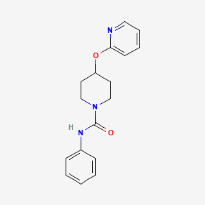 molecular formula C17H19N3O2 B2624885 N-phenyl-4-(pyridin-2-yloxy)piperidine-1-carboxamide CAS No. 1448078-01-0