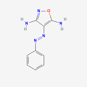 molecular formula C9H9N5O B2624893 4-(Phenyldiazenyl)isoxazole-3,5-diamine CAS No. 94051-88-4