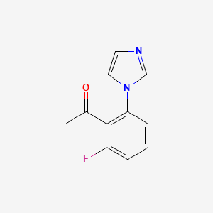 molecular formula C11H9FN2O B2624915 1-[2-fluoro-6-(1H-imidazol-1-yl)phenyl]ethan-1-one CAS No. 940841-92-9