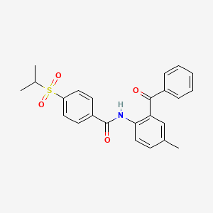 molecular formula C24H23NO4S B2624918 N-(2-benzoyl-4-methylphenyl)-4-(isopropylsulfonyl)benzamide CAS No. 900009-82-7