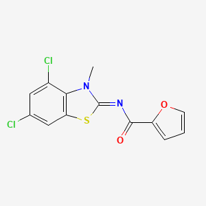 molecular formula C13H8Cl2N2O2S B2624920 (Z)-N-(4,6-dichloro-3-methylbenzo[d]thiazol-2(3H)-ylidene)furan-2-carboxamide CAS No. 851080-42-7