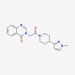 molecular formula C19H21N5O2 B2624922 3-(2-(4-(1-methyl-1H-pyrazol-3-yl)piperidin-1-yl)-2-oxoethyl)quinazolin-4(3H)-one CAS No. 2034417-65-5