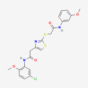 N-(5-chloro-2-methoxyphenyl)-2-(2-((2-((3-methoxyphenyl)amino)-2-oxoethyl)thio)thiazol-4-yl)acetamide