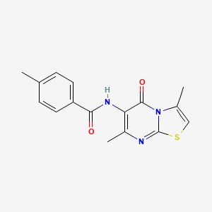 N-(3,7-dimethyl-5-oxo-5H-[1,3]thiazolo[3,2-a]pyrimidin-6-yl)-4-methylbenzamide