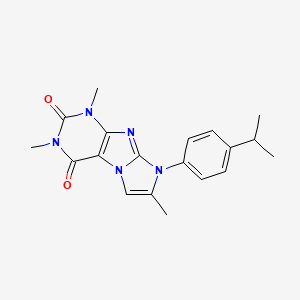 molecular formula C19H21N5O2 B2624949 2,4,7-Trimethyl-6-(4-propan-2-ylphenyl)purino[7,8-a]imidazole-1,3-dione CAS No. 893366-74-0