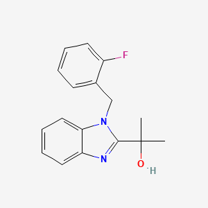 molecular formula C17H17FN2O B2624951 2-{1-[(2-Fluorophenyl)methyl]benzimidazol-2-yl}propan-2-ol CAS No. 912897-21-3