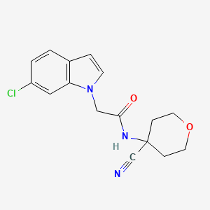 2-(6-Chloroindol-1-yl)-N-(4-cyanooxan-4-yl)acetamide
