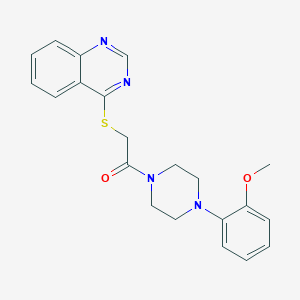 molecular formula C21H22N4O2S B2624960 1-(4-(2-Methoxyphenyl)piperazin-1-yl)-2-(quinazolin-4-ylthio)ethanone CAS No. 940984-74-7