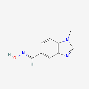 molecular formula C9H9N3O B2624963 (NE)-N-[(1-methylbenzimidazol-5-yl)methylidene]hydroxylamine CAS No. 2387466-02-4