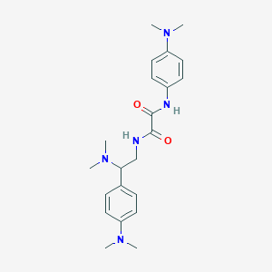 molecular formula C22H31N5O2 B2624965 N1-(2-(dimethylamino)-2-(4-(dimethylamino)phenyl)ethyl)-N2-(4-(dimethylamino)phenyl)oxalamide CAS No. 941933-19-3