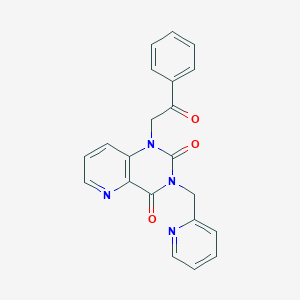 molecular formula C21H16N4O3 B2624969 1-(2-oxo-2-phenylethyl)-3-(pyridin-2-ylmethyl)pyrido[3,2-d]pyrimidine-2,4(1H,3H)-dione CAS No. 941901-67-3