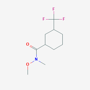 molecular formula C10H16F3NO2 B2624973 N-methoxy-N-methyl-3-(trifluoromethyl)cyclohexanecarboxamide CAS No. 1545416-56-5