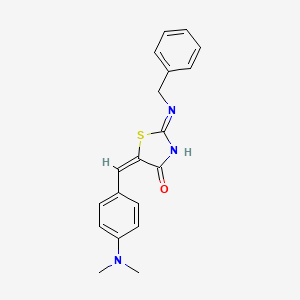 molecular formula C19H19N3OS B2624982 (E)-2-(benzylamino)-5-(4-(dimethylamino)benzylidene)thiazol-4(5H)-one CAS No. 34761-20-1