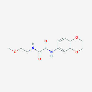 molecular formula C13H16N2O5 B2624984 N'-(2,3-dihydro-1,4-benzodioxin-6-yl)-N-(2-methoxyethyl)oxamide CAS No. 331863-00-4