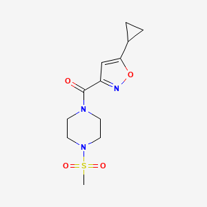 (5-Cyclopropylisoxazol-3-yl)(4-(methylsulfonyl)piperazin-1-yl)methanone