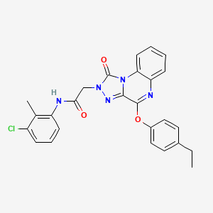 molecular formula C26H22ClN5O3 B2624992 N-(3-chloro-2-methylphenyl)-2-(4-(4-ethylphenoxy)-1-oxo-[1,2,4]triazolo[4,3-a]quinoxalin-2(1H)-yl)acetamide CAS No. 1189674-14-3