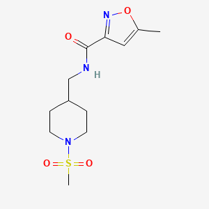 5-methyl-N-((1-(methylsulfonyl)piperidin-4-yl)methyl)isoxazole-3-carboxamide