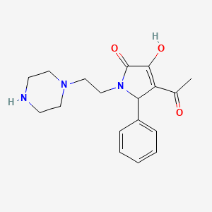 4-acetyl-3-hydroxy-5-phenyl-1-(2-piperazin-1-ylethyl)-1,5-dihydro-2H-pyrrol-2-one