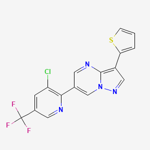 6-(3-Chloro-5-(trifluoromethyl)-2-pyridinyl)-3-(2-thienyl)pyrazolo[1,5-a]pyrimidine
