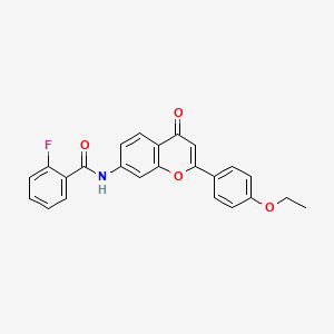molecular formula C24H18FNO4 B2625044 N-[2-(4-ethoxyphenyl)-4-oxo-4H-chromen-7-yl]-2-fluorobenzamide CAS No. 923257-37-8