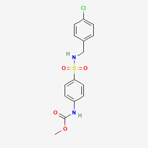 molecular formula C15H15ClN2O4S B2625086 methyl (4-(N-(4-chlorobenzyl)sulfamoyl)phenyl)carbamate CAS No. 868213-98-3
