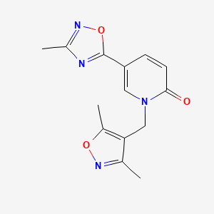 1-[(3,5-dimethylisoxazol-4-yl)methyl]-5-(3-methyl-1,2,4-oxadiazol-5-yl)pyridin-2(1H)-one