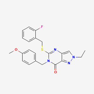 2-ethyl-5-((2-fluorobenzyl)thio)-6-(4-methoxybenzyl)-2H-pyrazolo[4,3-d]pyrimidin-7(6H)-one
