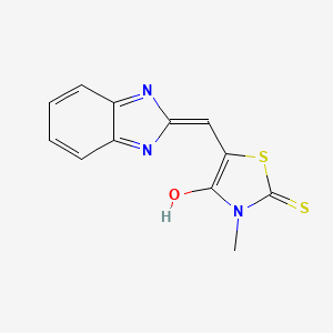 (Z)-5-((1H-benzo[d]imidazol-2-yl)methylene)-3-methyl-2-thioxothiazolidin-4-one