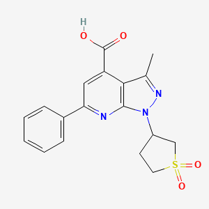 1-(1,1-dioxidotetrahydrothiophen-3-yl)-3-methyl-6-phenyl-1H-pyrazolo[3,4-b]pyridine-4-carboxylic acid