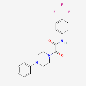 2-oxo-2-(4-phenylpiperazin-1-yl)-N-[4-(trifluoromethyl)phenyl]acetamide