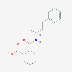 molecular formula C18H25NO3 B262511 2-[(4-Phenylbutan-2-yl)carbamoyl]cyclohexanecarboxylic acid 
