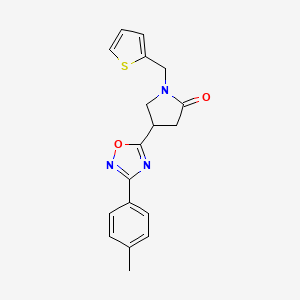 4-[3-(4-Methylphenyl)-1,2,4-oxadiazol-5-yl]-1-(2-thienylmethyl)pyrrolidin-2-one