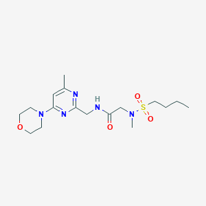 molecular formula C17H29N5O4S B2625123 N-((4-methyl-6-morpholinopyrimidin-2-yl)methyl)-2-(N-methylbutylsulfonamido)acetamide CAS No. 1797811-33-6