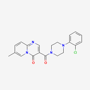 molecular formula C20H19ClN4O2 B2625127 3-(4-(2-chlorophenyl)piperazine-1-carbonyl)-7-methyl-4H-pyrido[1,2-a]pyrimidin-4-one CAS No. 887461-99-6
