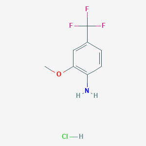 molecular formula C8H9ClF3NO B2625139 2-Methoxy-4-(trifluoromethyl)aniline hydrochloride CAS No. 1820747-49-6