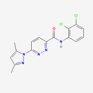 molecular formula C16H13Cl2N5O B2625145 N-(2,3-dichlorophenyl)-6-(3,5-dimethyl-1H-pyrazol-1-yl)pyridazine-3-carboxamide CAS No. 1351608-50-8