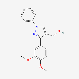 molecular formula C18H18N2O3 B2625157 [3-(3,4-dimethoxyphenyl)-1-phenyl-1H-pyrazol-4-yl]methanol CAS No. 429620-48-4
