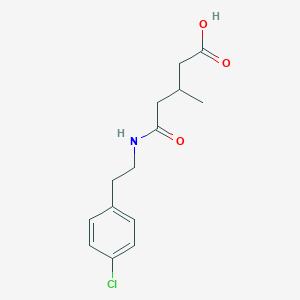 molecular formula C14H18ClNO3 B262516 5-{[2-(4-Chlorophenyl)ethyl]amino}-3-methyl-5-oxopentanoic acid 