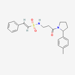 molecular formula C22H26N2O3S B2625162 (E)-N-[3-[2-(4-methylphenyl)pyrrolidin-1-yl]-3-oxopropyl]-2-phenylethenesulfonamide CAS No. 1181487-11-5