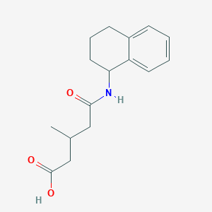 molecular formula C16H21NO3 B262517 3-Methyl-5-oxo-5-(1,2,3,4-tetrahydronaphthalen-1-ylamino)pentanoic acid 