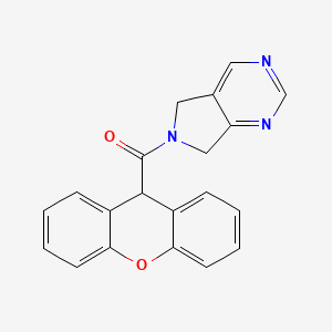 molecular formula C20H15N3O2 B2625171 (5H-pyrrolo[3,4-d]pyrimidin-6(7H)-yl)(9H-xanthen-9-yl)methanone CAS No. 1448074-64-3