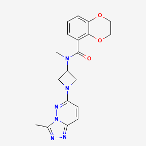 molecular formula C19H20N6O3 B2625172 N-methyl-N-(1-{3-methyl-[1,2,4]triazolo[4,3-b]pyridazin-6-yl}azetidin-3-yl)-2,3-dihydro-1,4-benzodioxine-5-carboxamide CAS No. 2202335-94-0