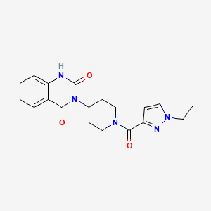 3-(1-(1-ethyl-1H-pyrazole-3-carbonyl)piperidin-4-yl)quinazoline-2,4(1H,3H)-dione