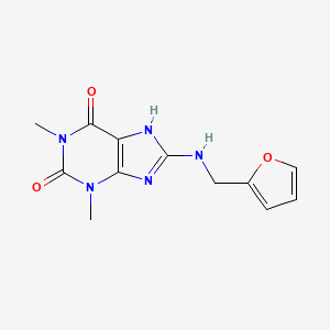 molecular formula C12H13N5O3 B2625180 8-(furan-2-ylmethylamino)-1,3-dimethyl-7H-purine-2,6-dione CAS No. 516455-46-2