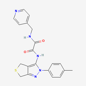 molecular formula C20H19N5O2S B2625183 N1-(pyridin-4-ylmethyl)-N2-(2-(p-tolyl)-4,6-dihydro-2H-thieno[3,4-c]pyrazol-3-yl)oxalamide CAS No. 941931-44-8