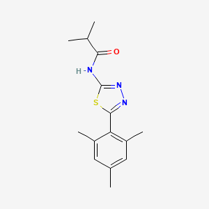 molecular formula C15H19N3OS B2625191 N-(5-mesityl-1,3,4-thiadiazol-2-yl)isobutyramide CAS No. 391225-96-0